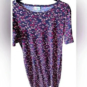 Lularoe Large‎ Navy blue southwest pattern Julia pencil dress . NWT.